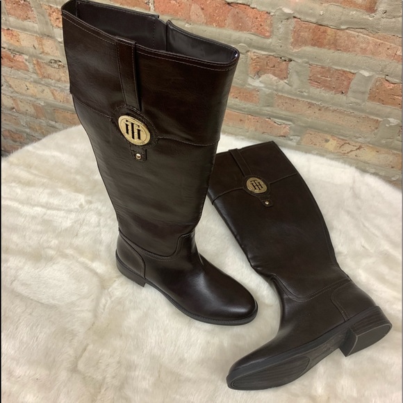 Tommy Hilfiger Shoes | New Tommy Hilfiger Knee High Boots | Color: Black/Brown | Size: 5.5 | Ratoncitag's Closet
